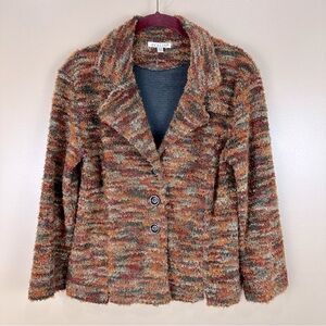 Avalin Brown Boucle Textured Blazer Jacket PM Fall Hobochic